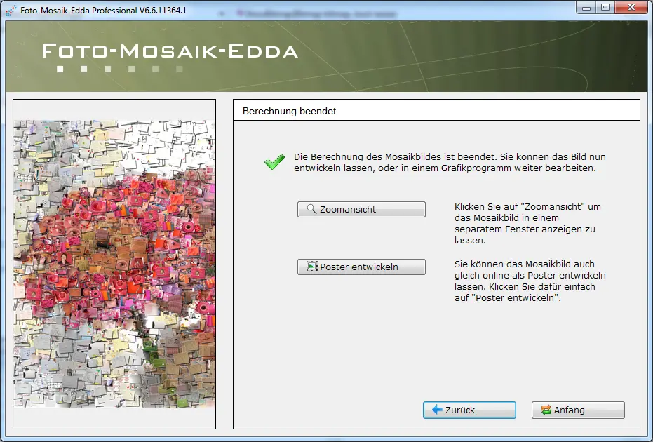 Le mosaïque est terminé