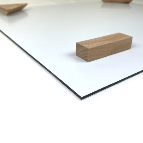 Personalisierte Stadtkarte auf Alu-Dibond: Detail der Rückseite